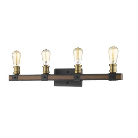 Z-Lite Kirkland 4 Light Vanity, Rustic Mahogany 472-4V-RM